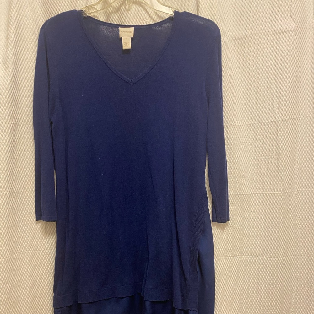 Chico's Vibrant Blue Knit Top